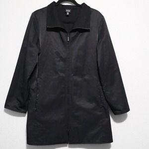 EILEEN FISHER | Black Wool/Nylon Spring Jacket Size S